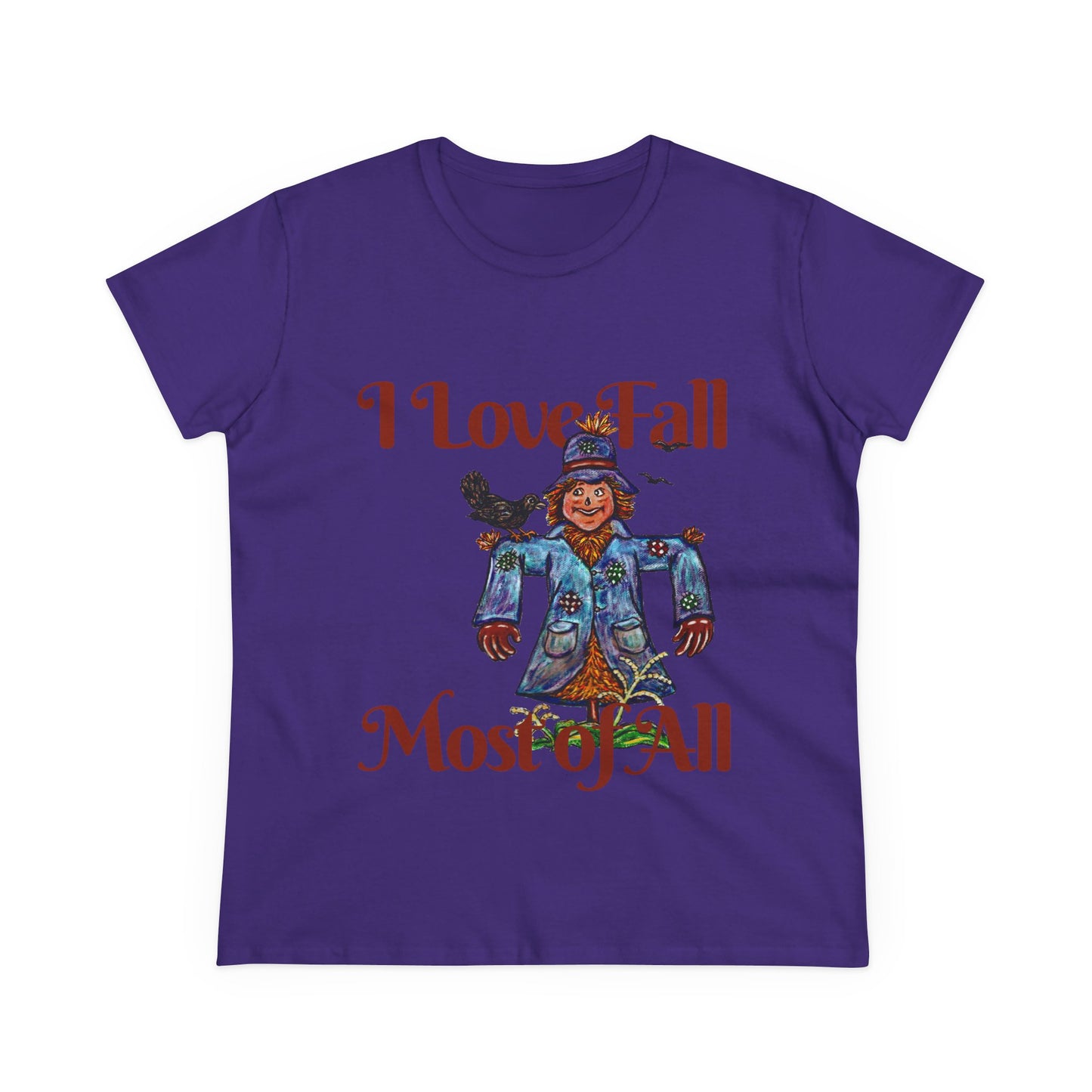 I Love Fall Most of All Women's Midweight Cotton Tee
