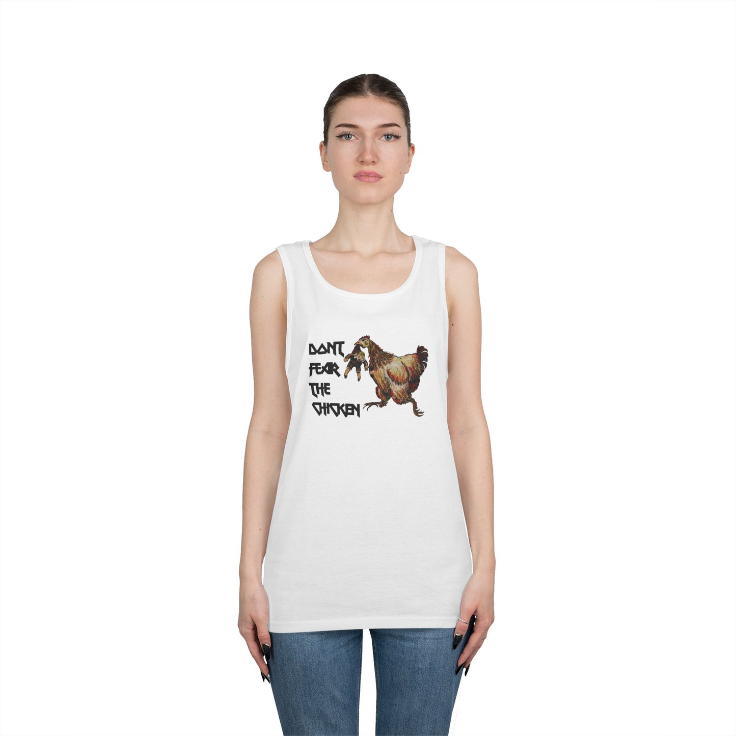 Don't Fear the Chicken Unisex Heavy Cotton Tank Top