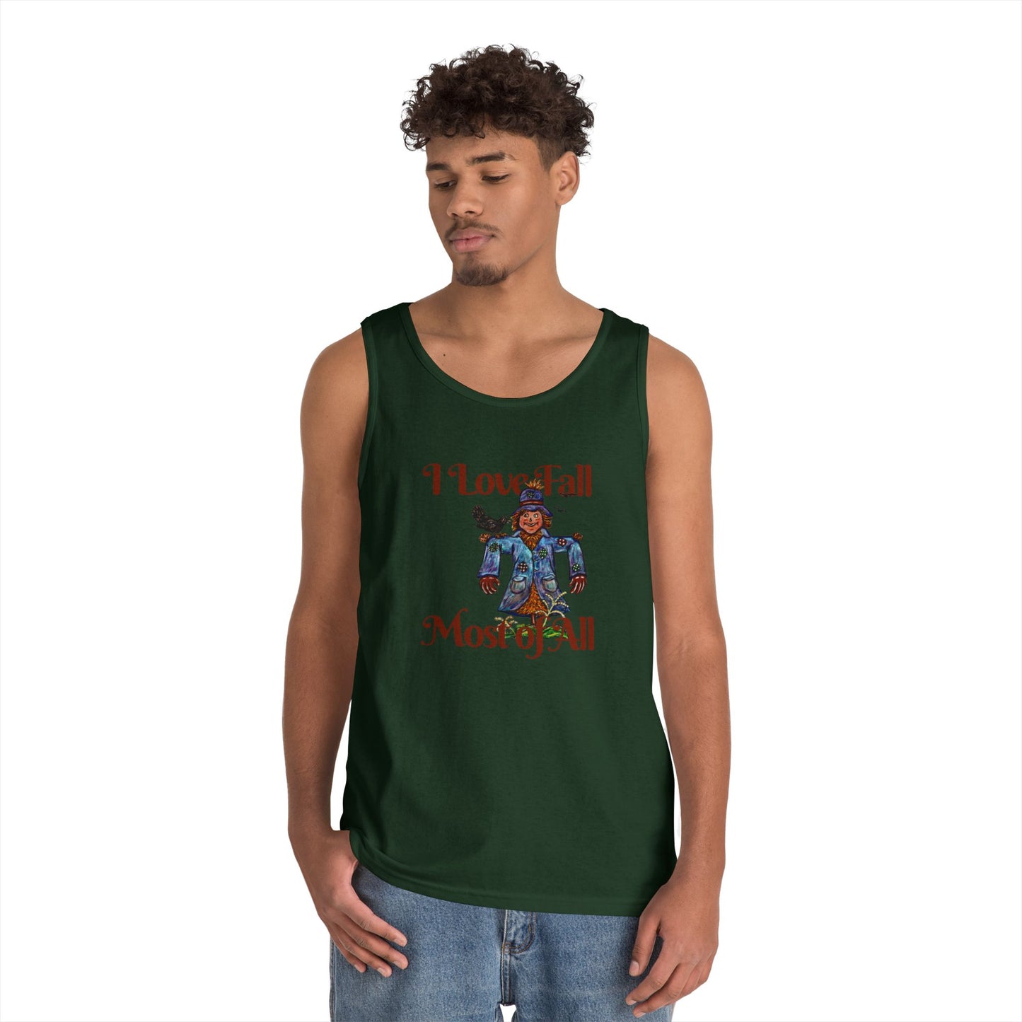 I Love Fall Most of All Unisex Heavy Cotton Tank Top