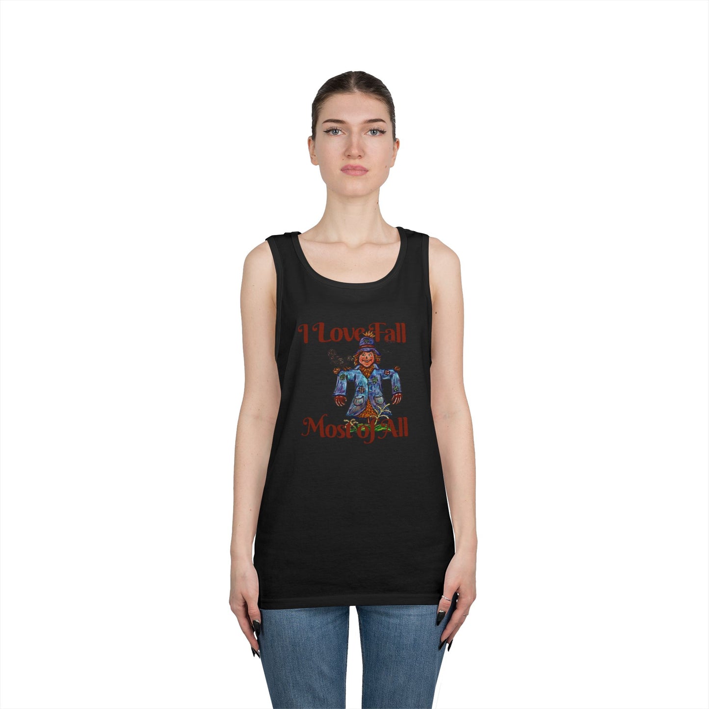 I Love Fall Most of All Unisex Heavy Cotton Tank Top