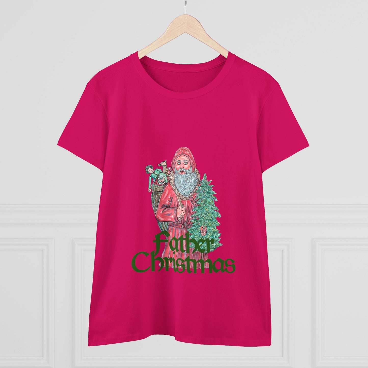 Father Christmas Women's Midweight Cotton Tee