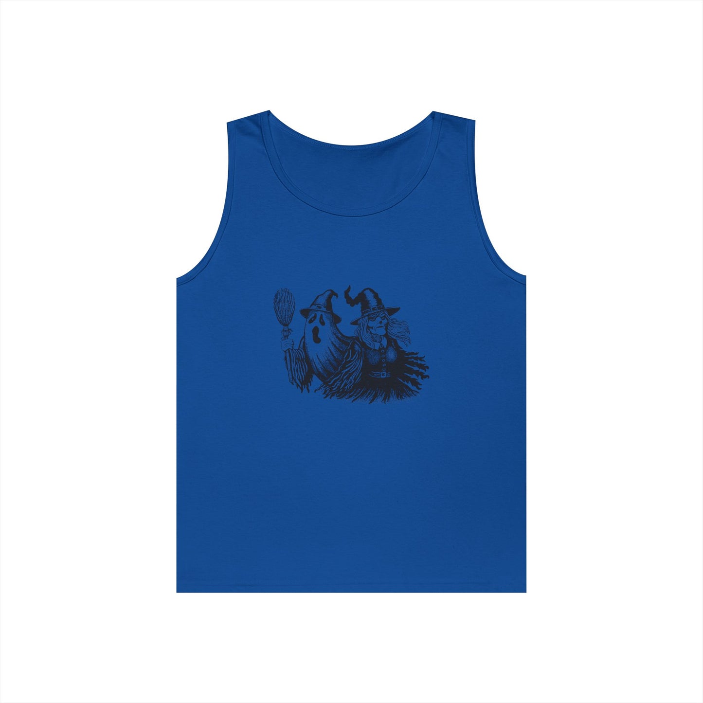 Witch and Ghost Unisex Heavy Cotton Tank Top