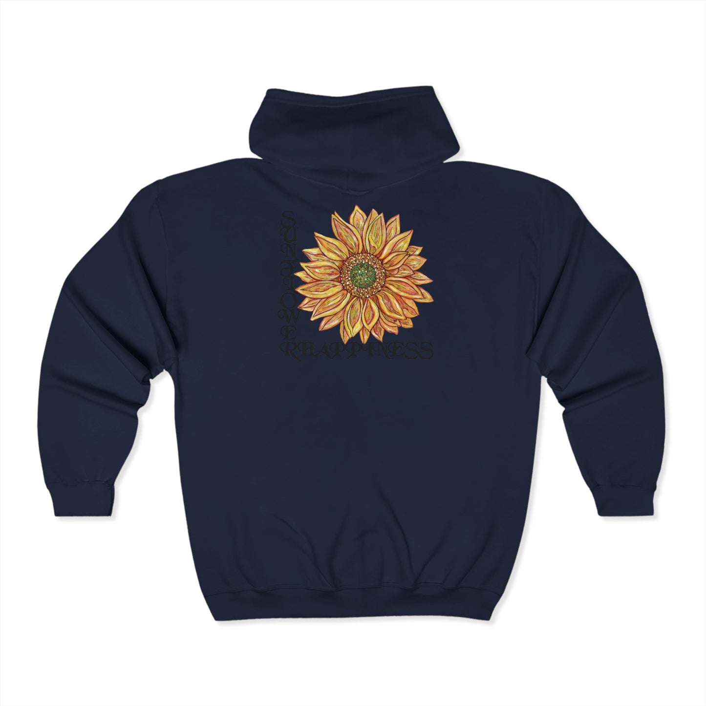 Sunflower and Happiness Unisex Heavy Blend™ Full Zip Hooded Sweatshirt