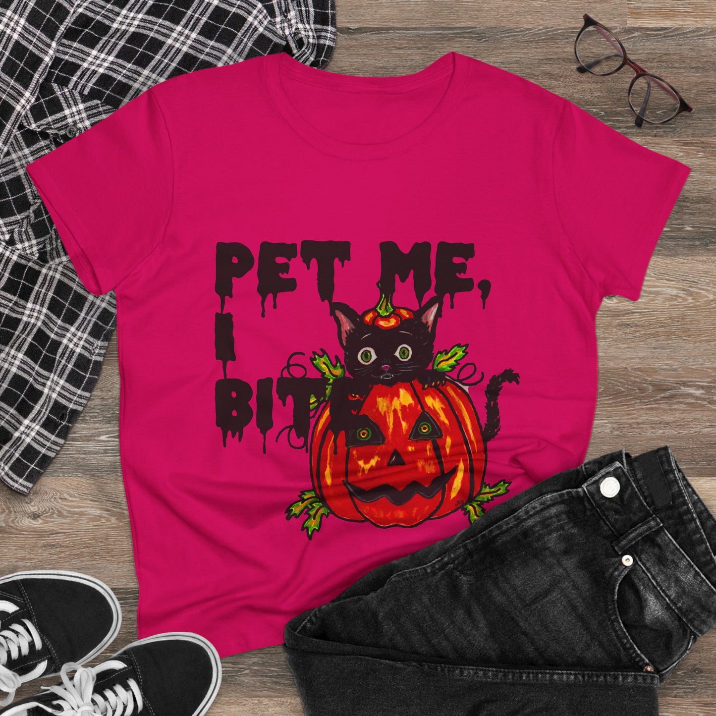 Pet Me Women's Midweight Cotton Tee