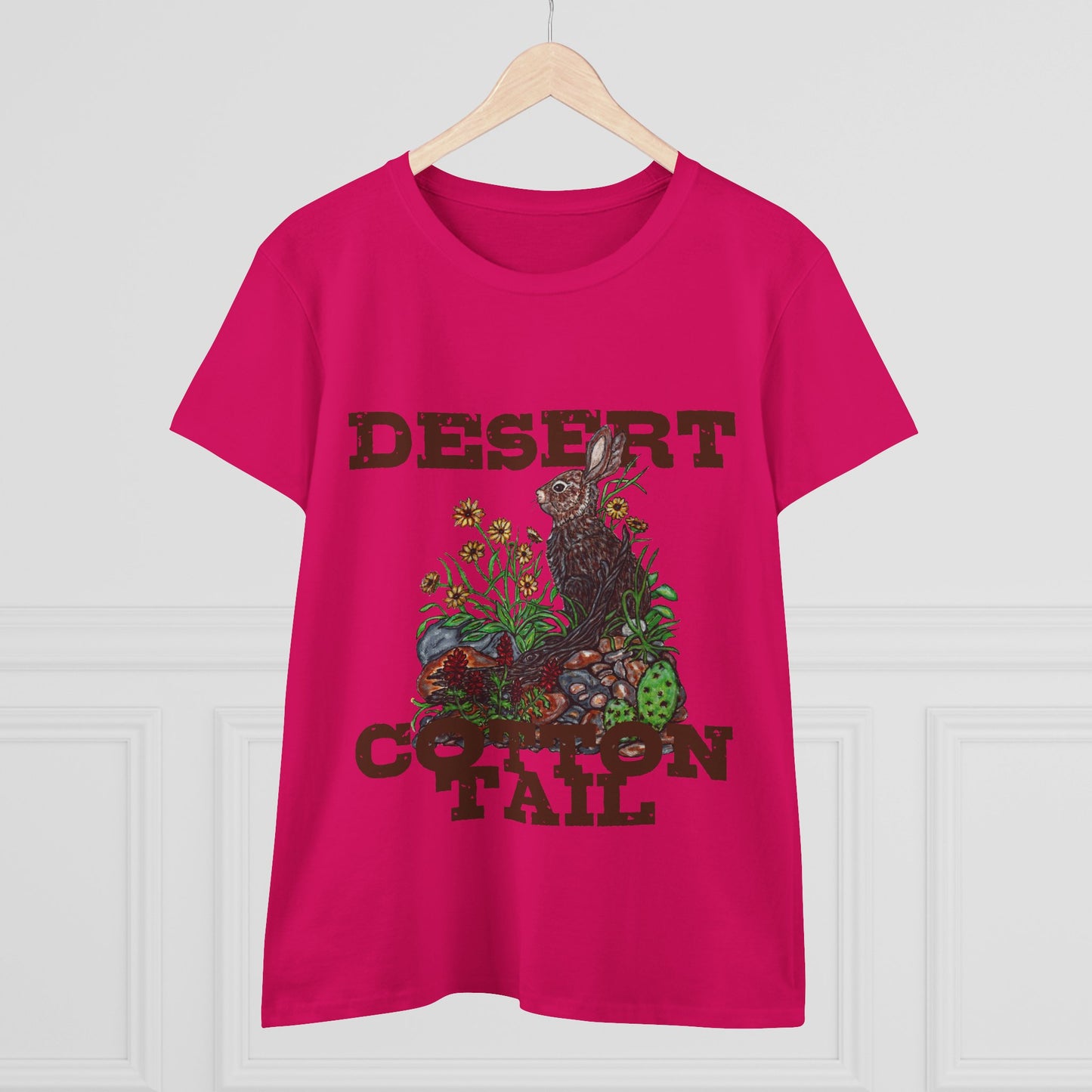 Desert Cottontail Women's Midweight Cotton Tee