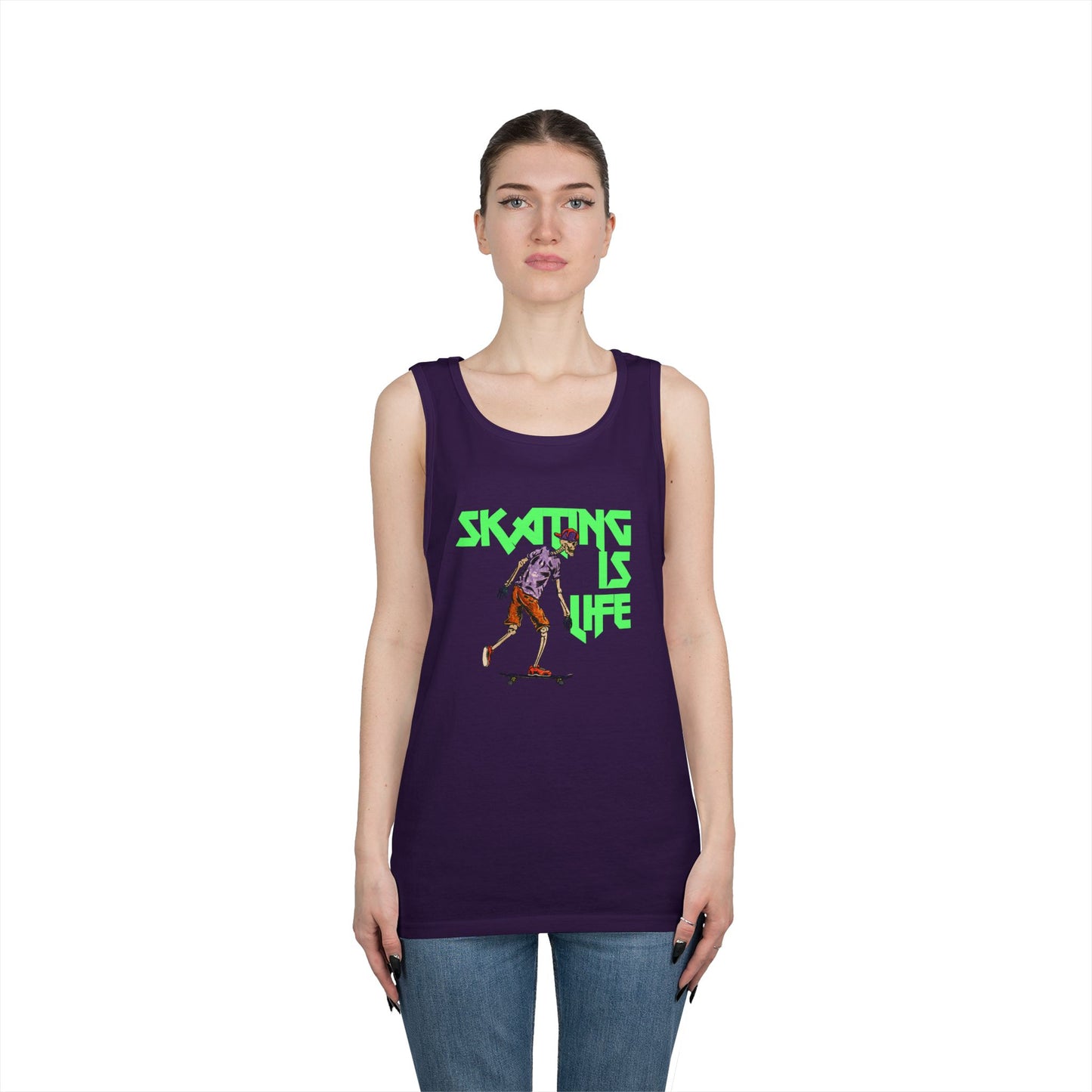 Skating is Life Unisex Heavy Cotton Tank Top