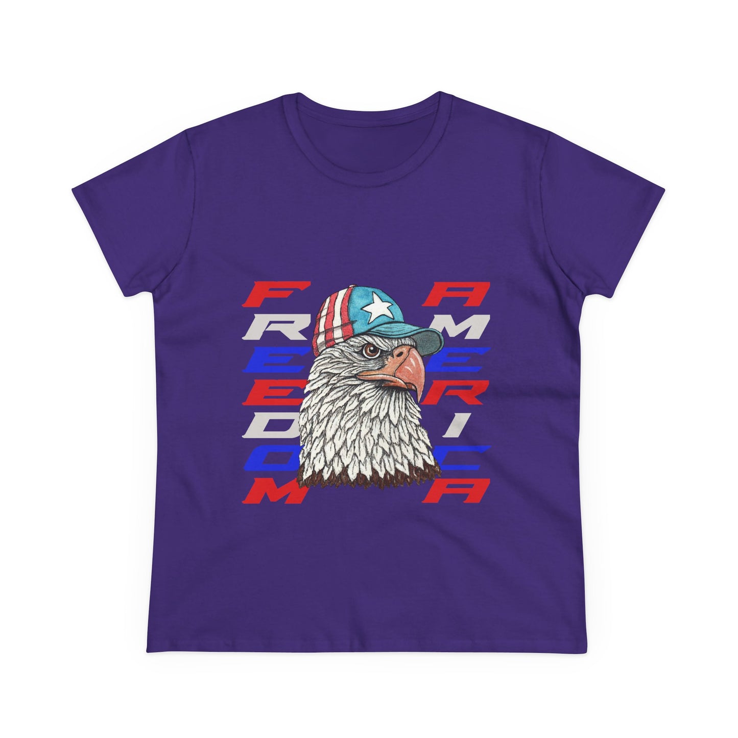 Freedom America Women's Midweight Cotton Tee