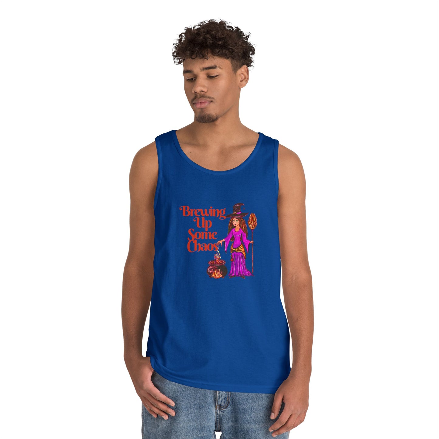 Brewing Up Some Chaos Unisex Heavy Cotton Tank Top