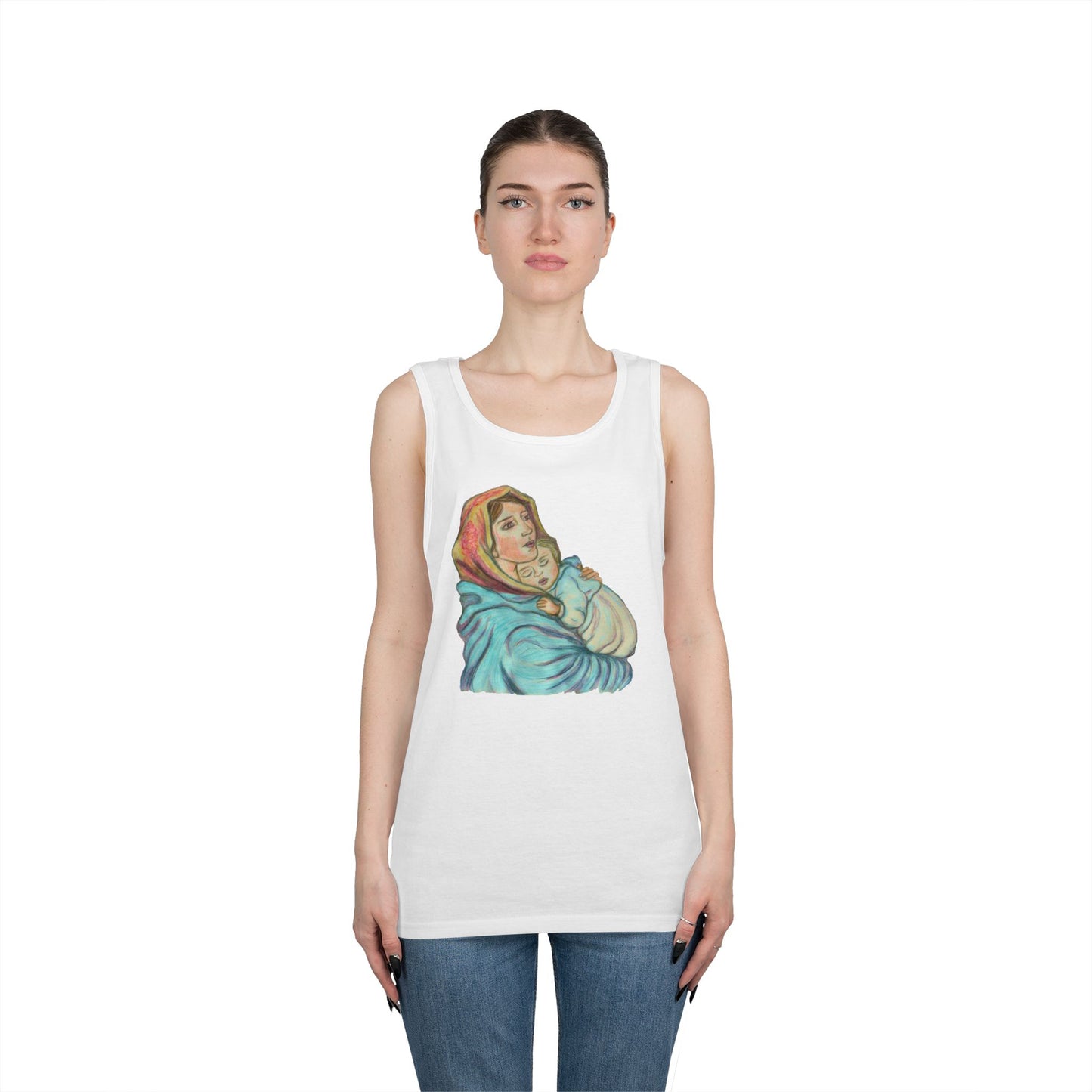 Mother and Child Unisex Heavy Cotton Tank Top
