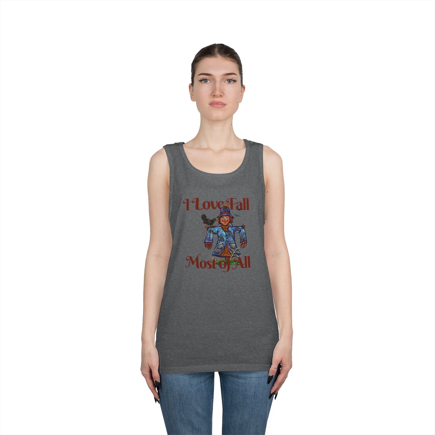I Love Fall Most of All Unisex Heavy Cotton Tank Top