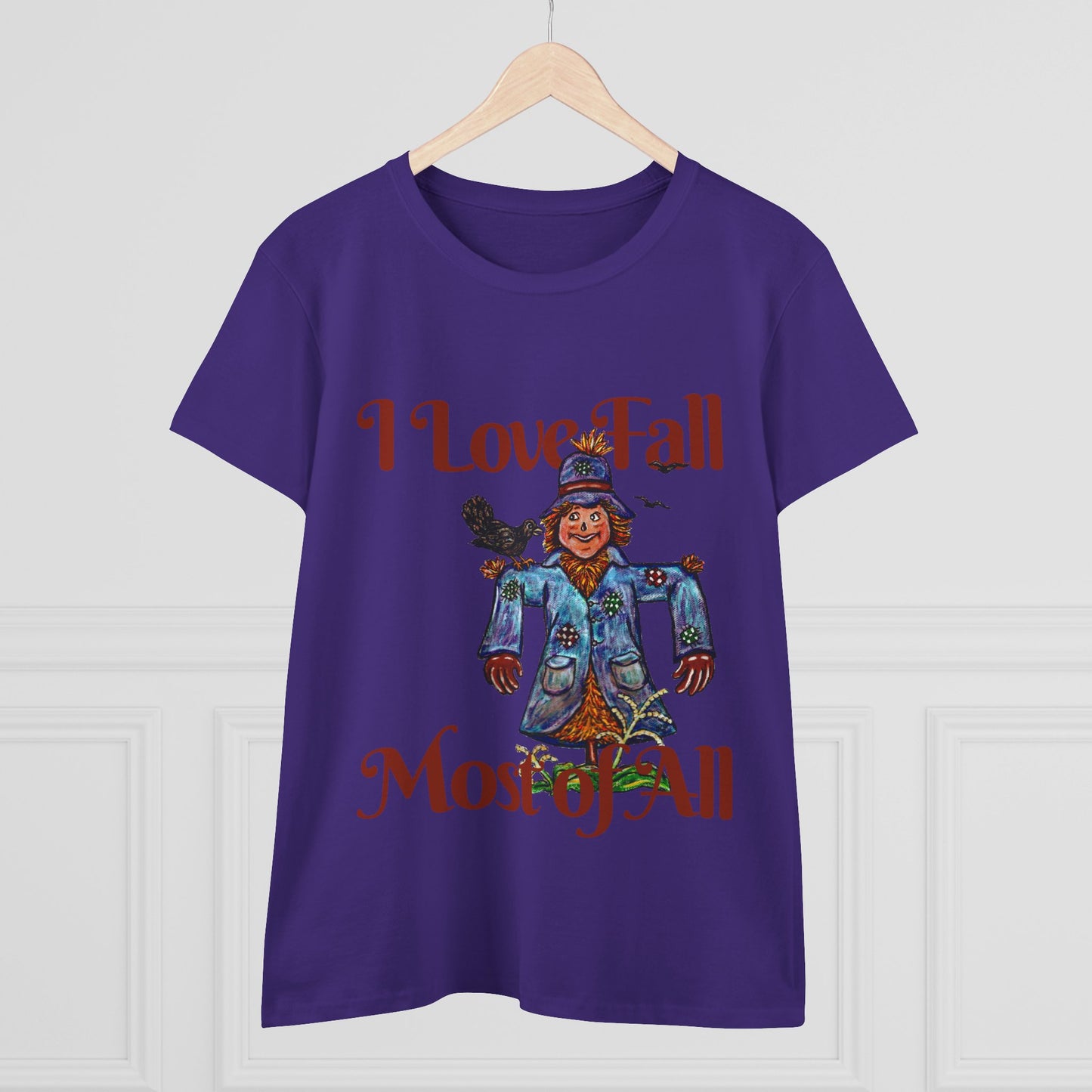 I Love Fall Most of All Women's Midweight Cotton Tee