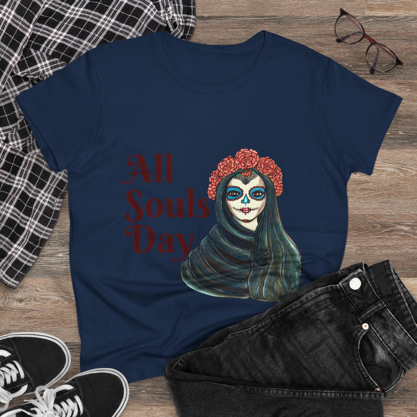 All Souls Day Women's Midweight Cotton Tee