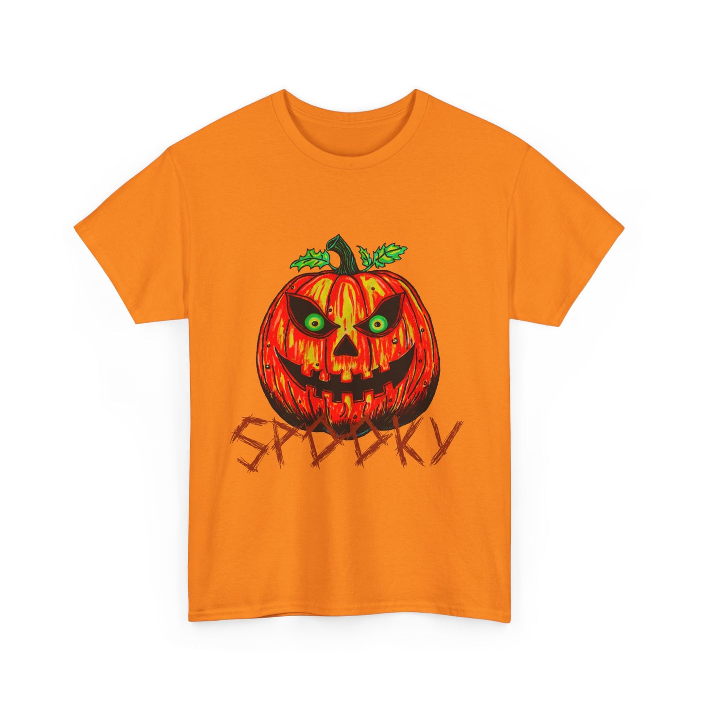 Spooky Jack-o-Lantern Unisex Heavy Cotton Tee
