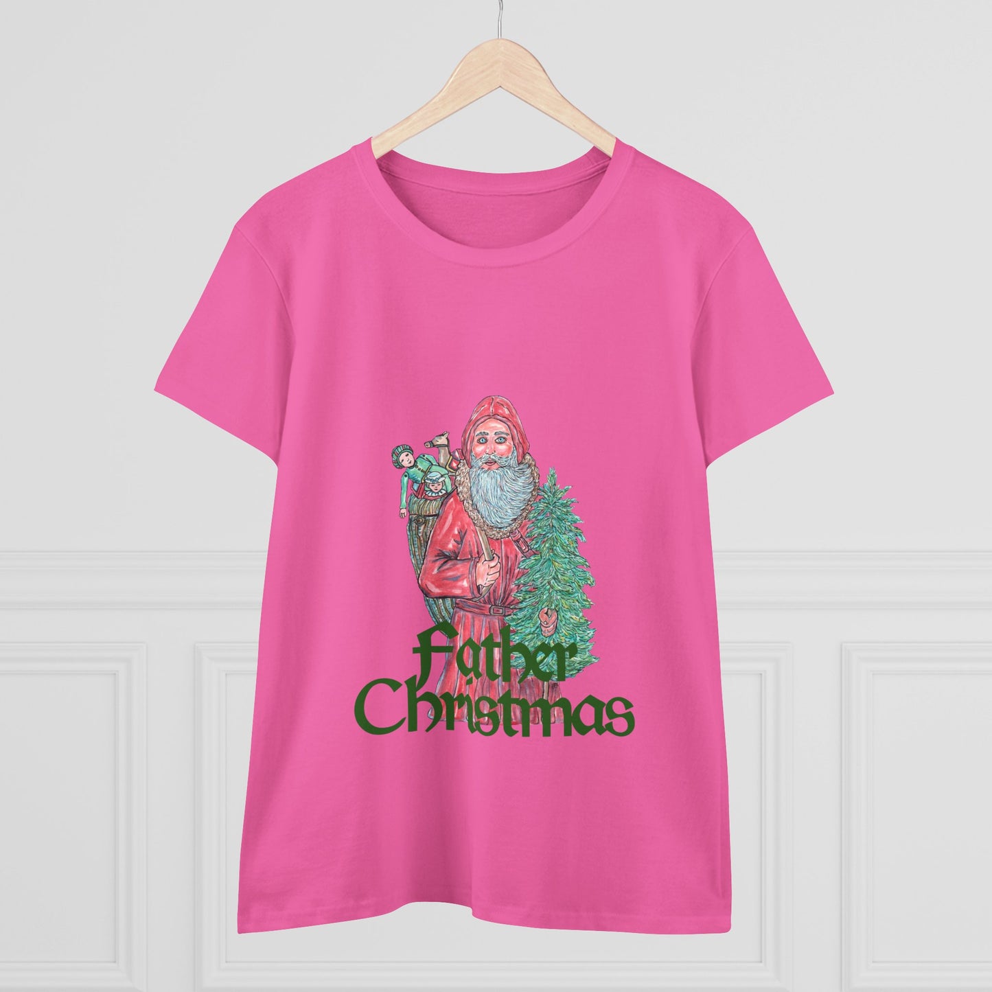 Father Christmas Women's Midweight Cotton Tee