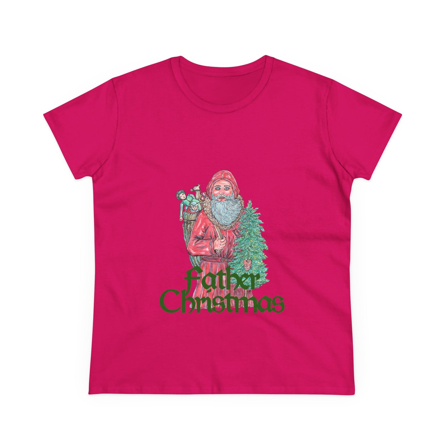 Father Christmas Women's Midweight Cotton Tee