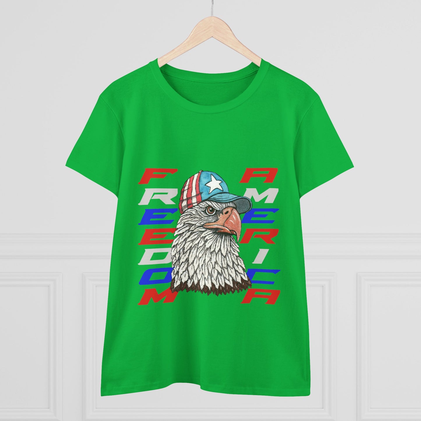 Freedom America Women's Midweight Cotton Tee