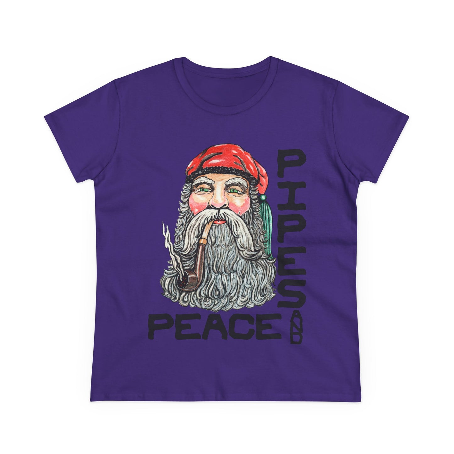 Pipes and Peace Women's Midweight Cotton Tee