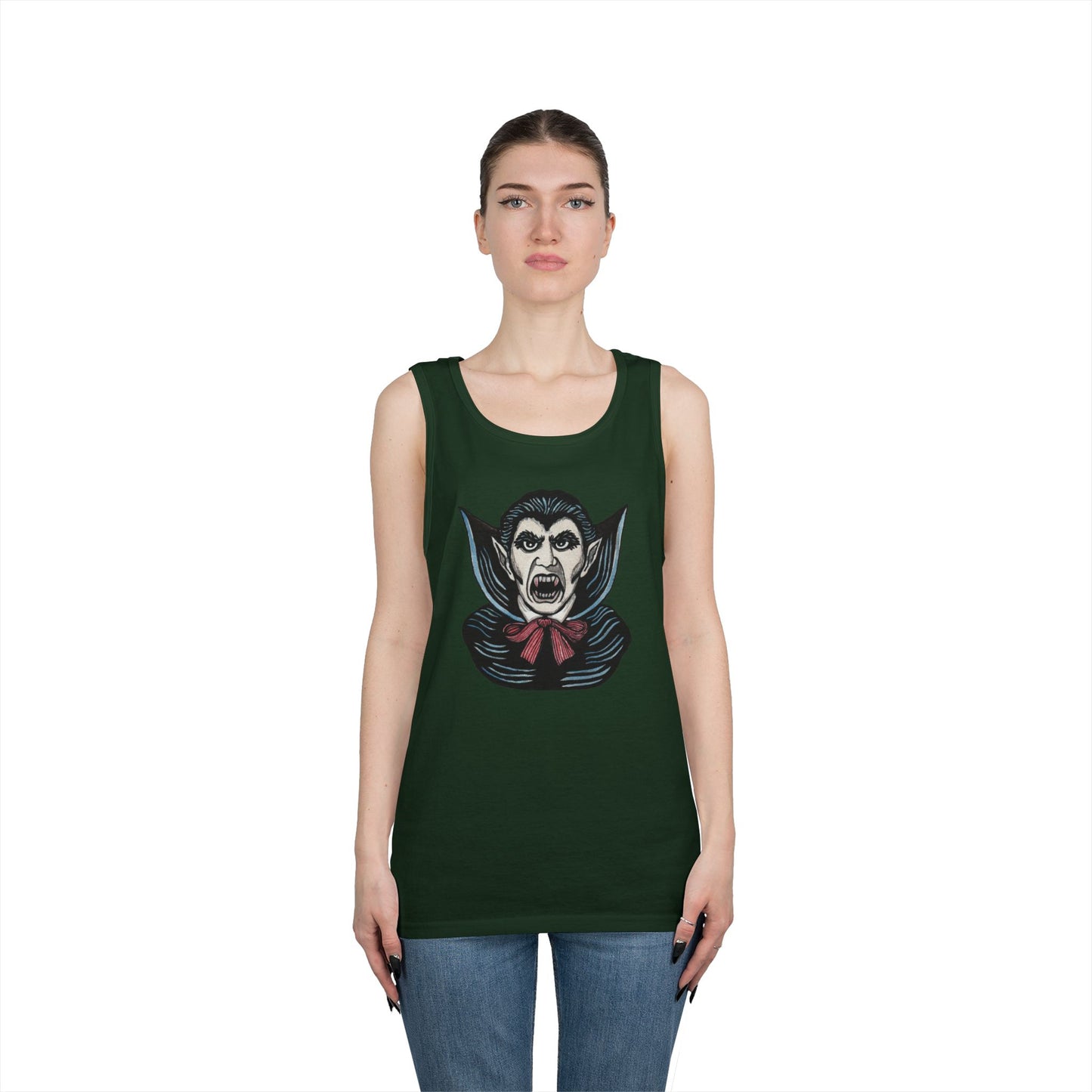 Dracula Unisex Heavy Cotton Tank Top
