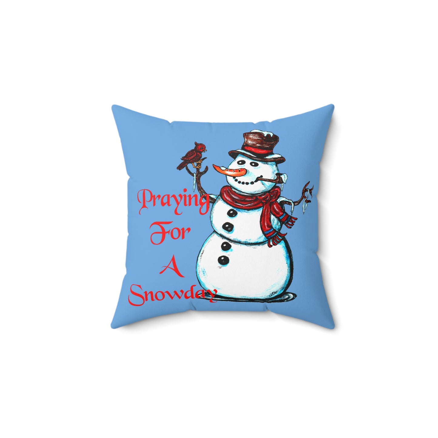 Christmas Spun Polyester Square Pillow