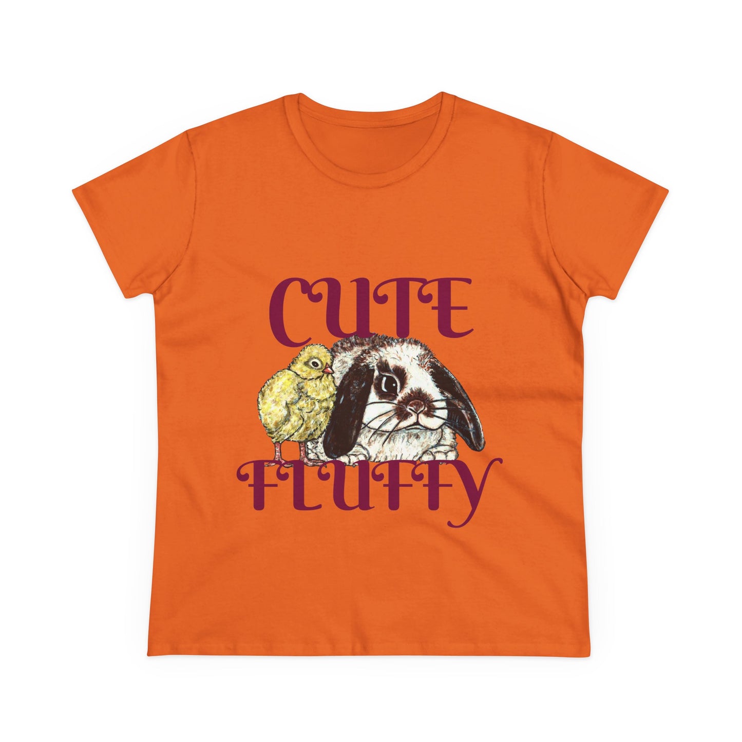 Cute and Fluffy Women's Midweight Cotton Tee