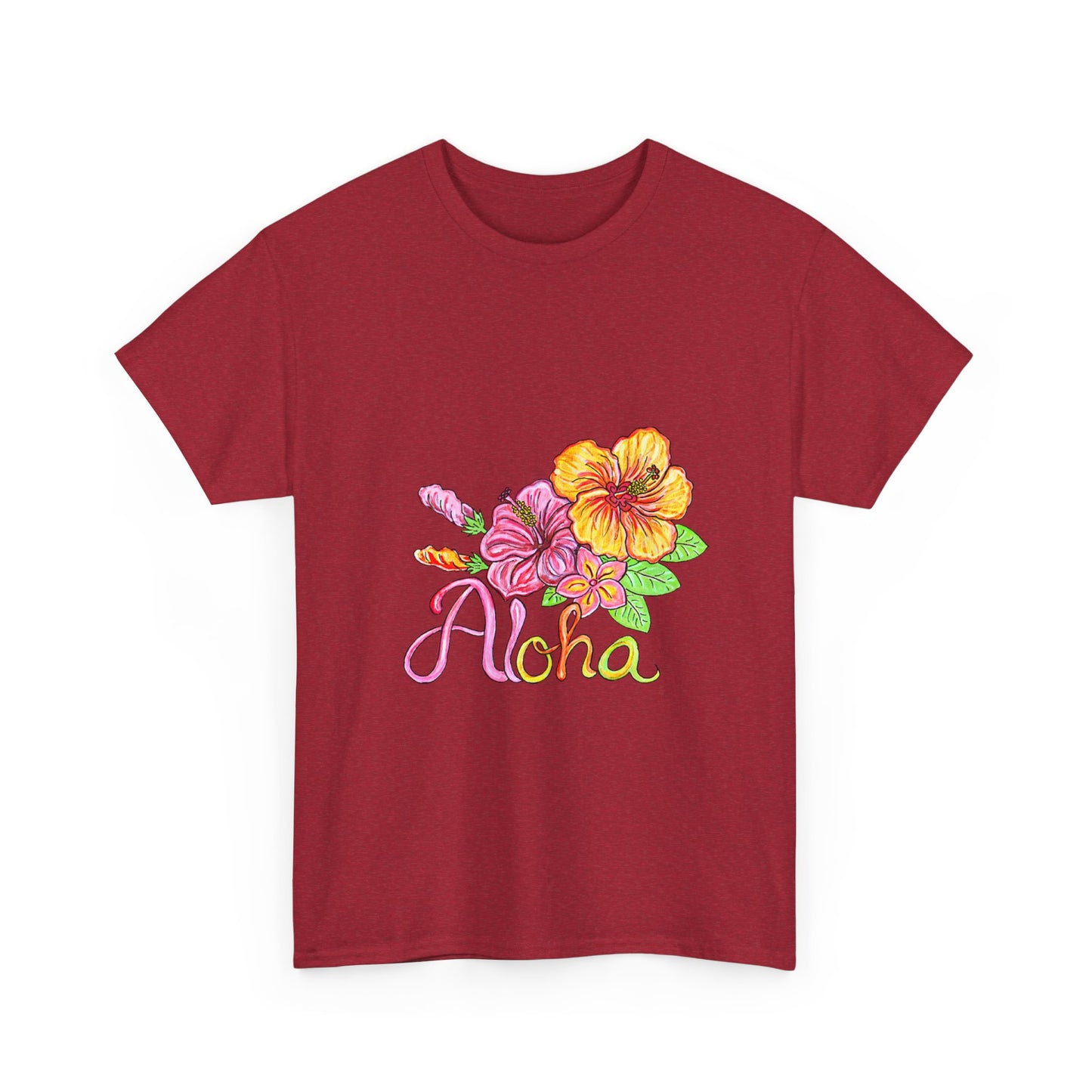 Aloha Flower Unisex Heavy Cotton Tee