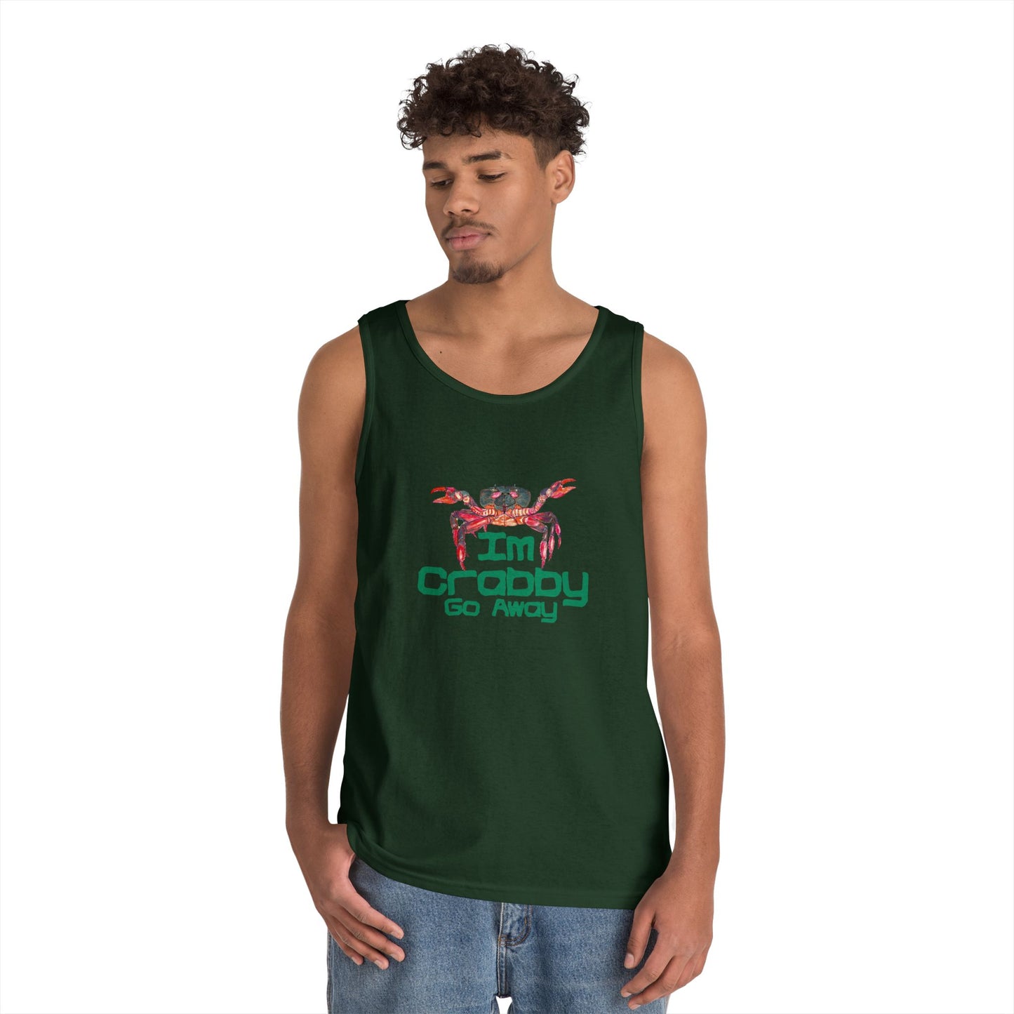 I'm Crabby Go Away Unisex Heavy Cotton Tank Top