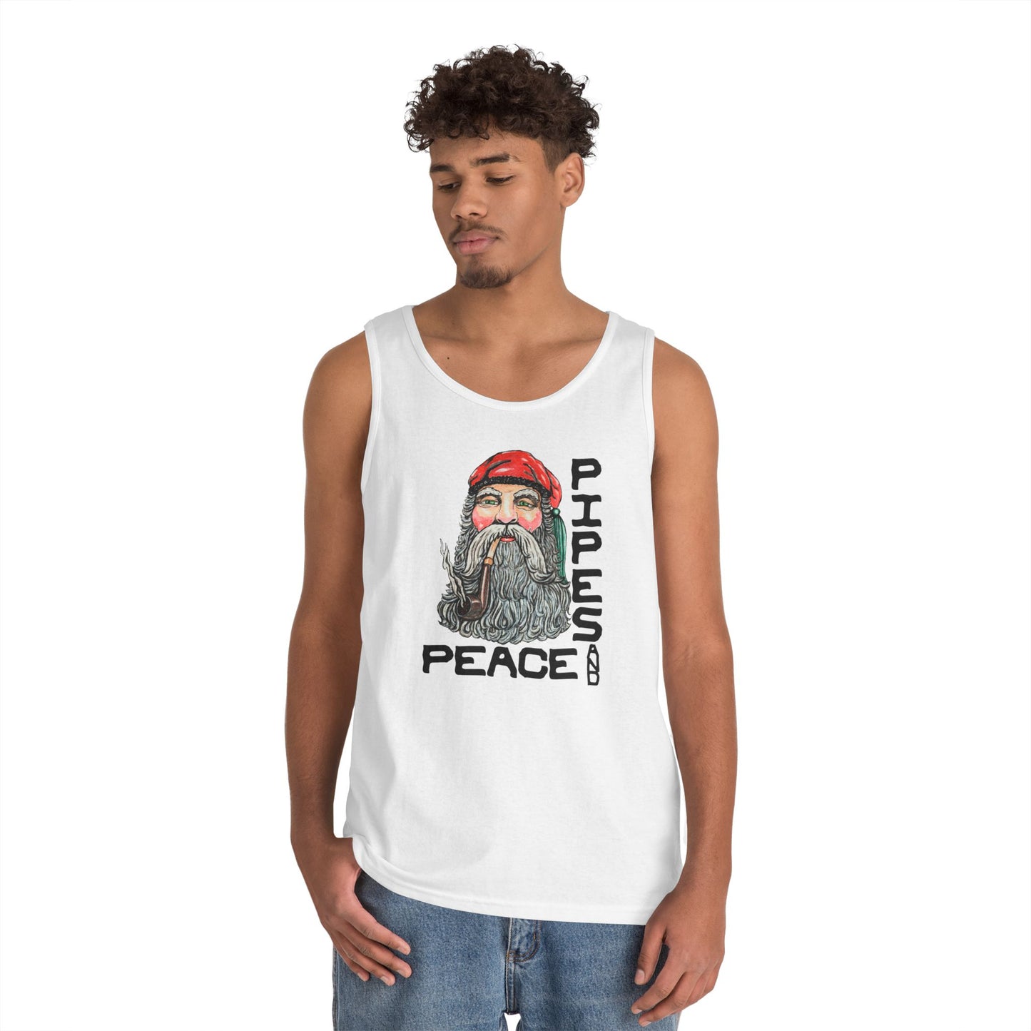 Pipes and Peace Unisex Heavy Cotton Tank Top