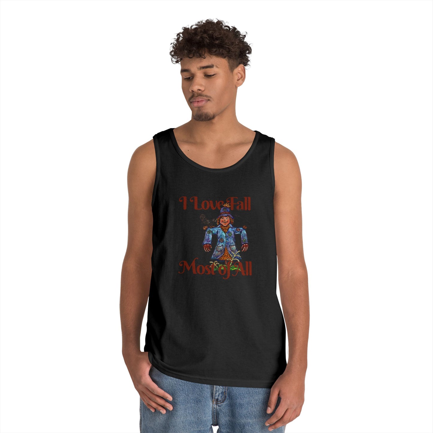 I Love Fall Most of All Unisex Heavy Cotton Tank Top