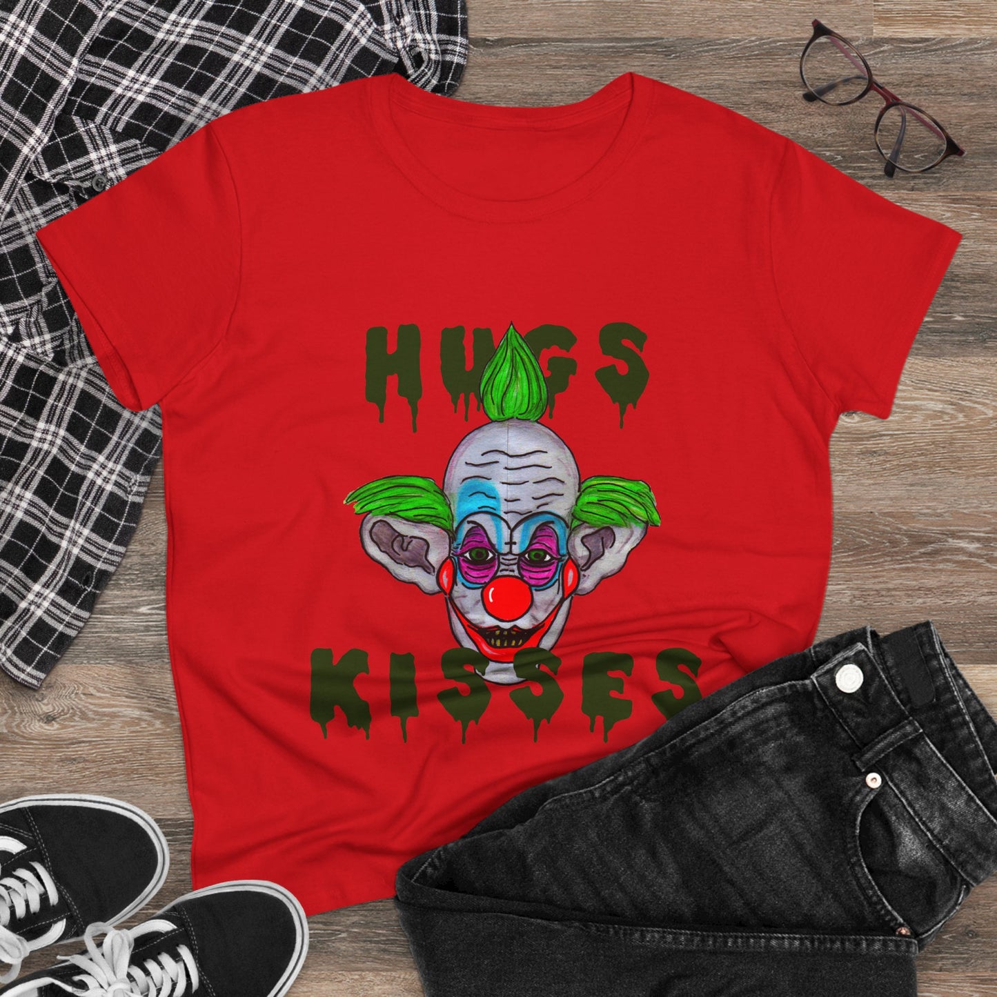 Hugs, Kisses Women's Midweight Cotton Tee