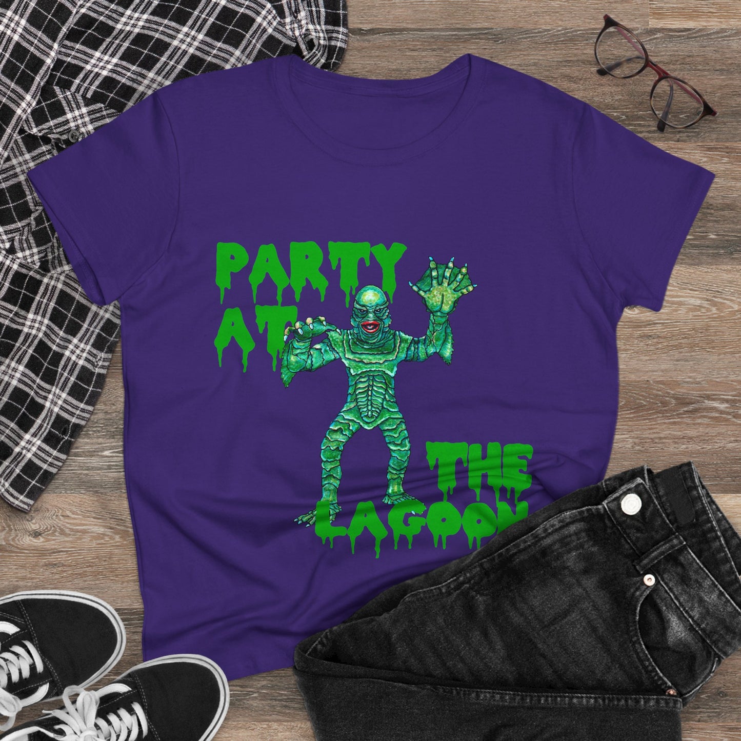 Party at the Lagoon Women's Midweight Cotton Tee