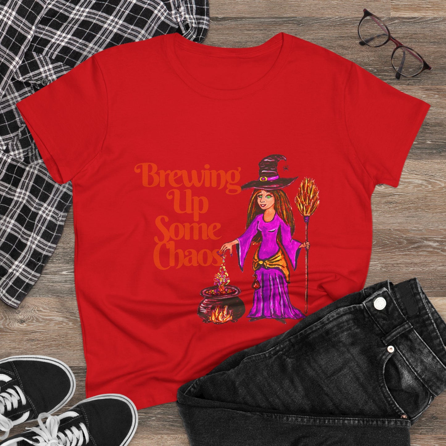 Brewing Up Some Chaos Women's Midweight Cotton Tee