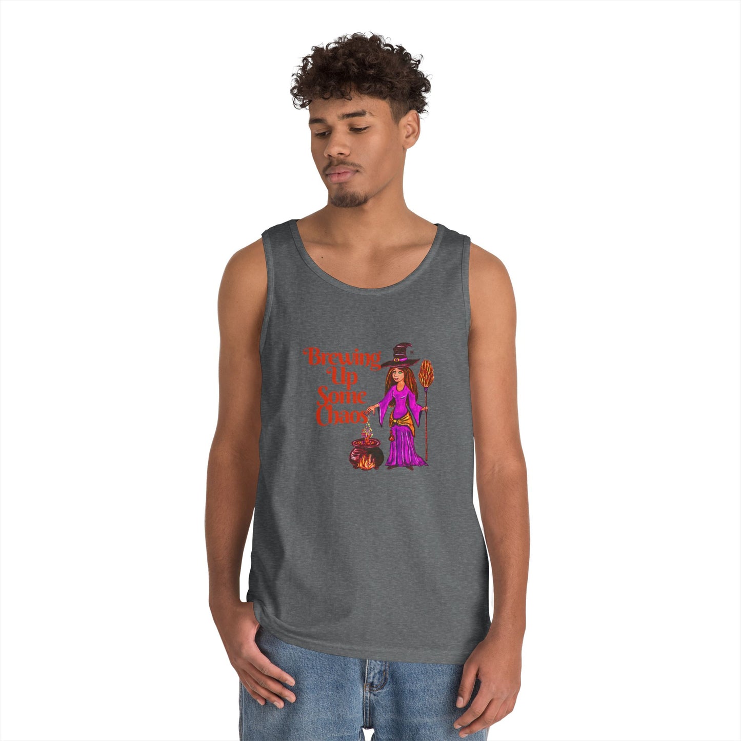 Brewing Up Some Chaos Unisex Heavy Cotton Tank Top