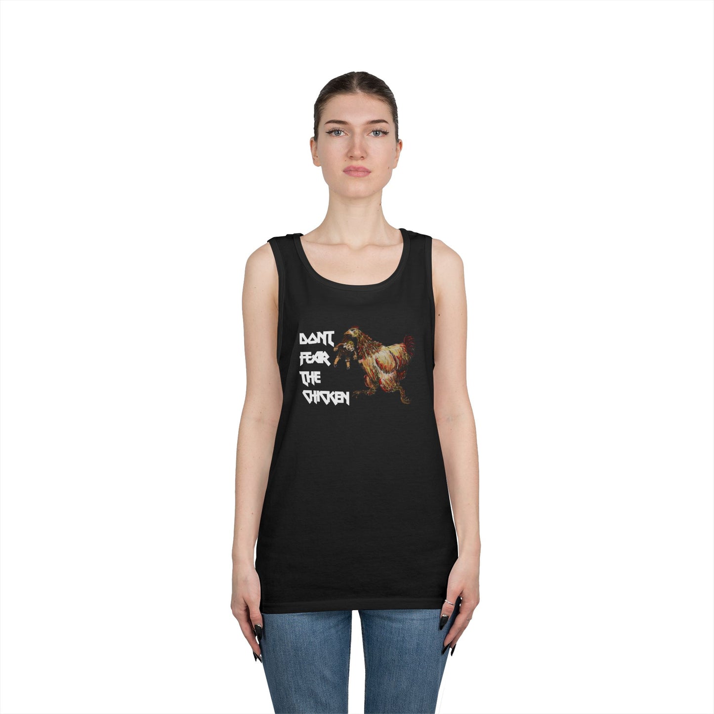 Don't Fear the Chicken Unisex Heavy Cotton Tank Top