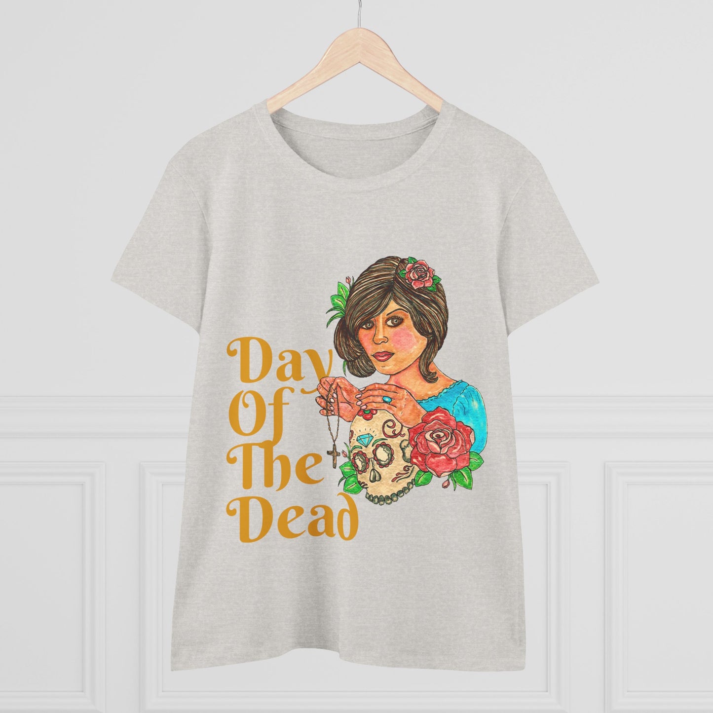 Day of the Dead Women's Midweight Cotton Tee
