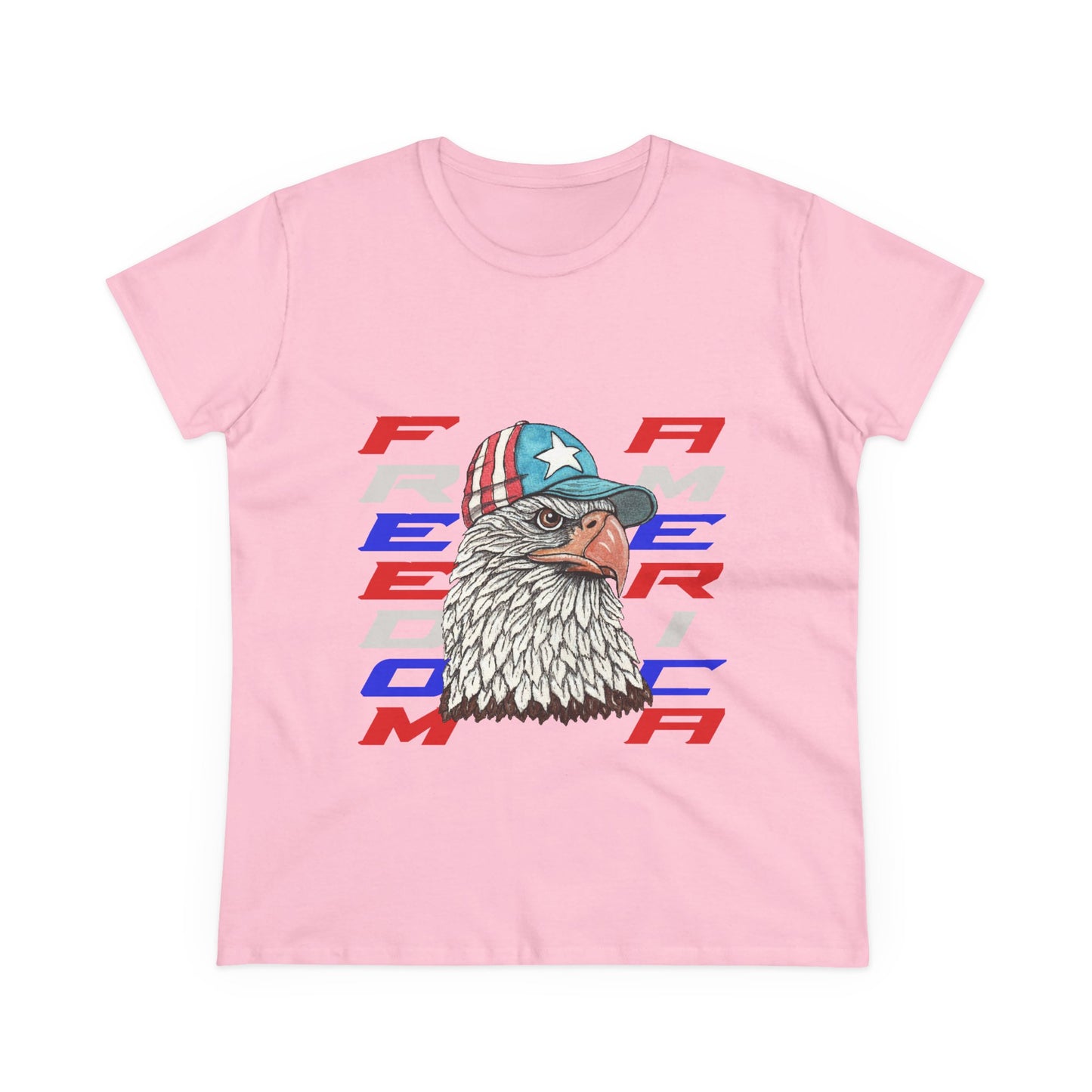 Freedom America Women's Midweight Cotton Tee