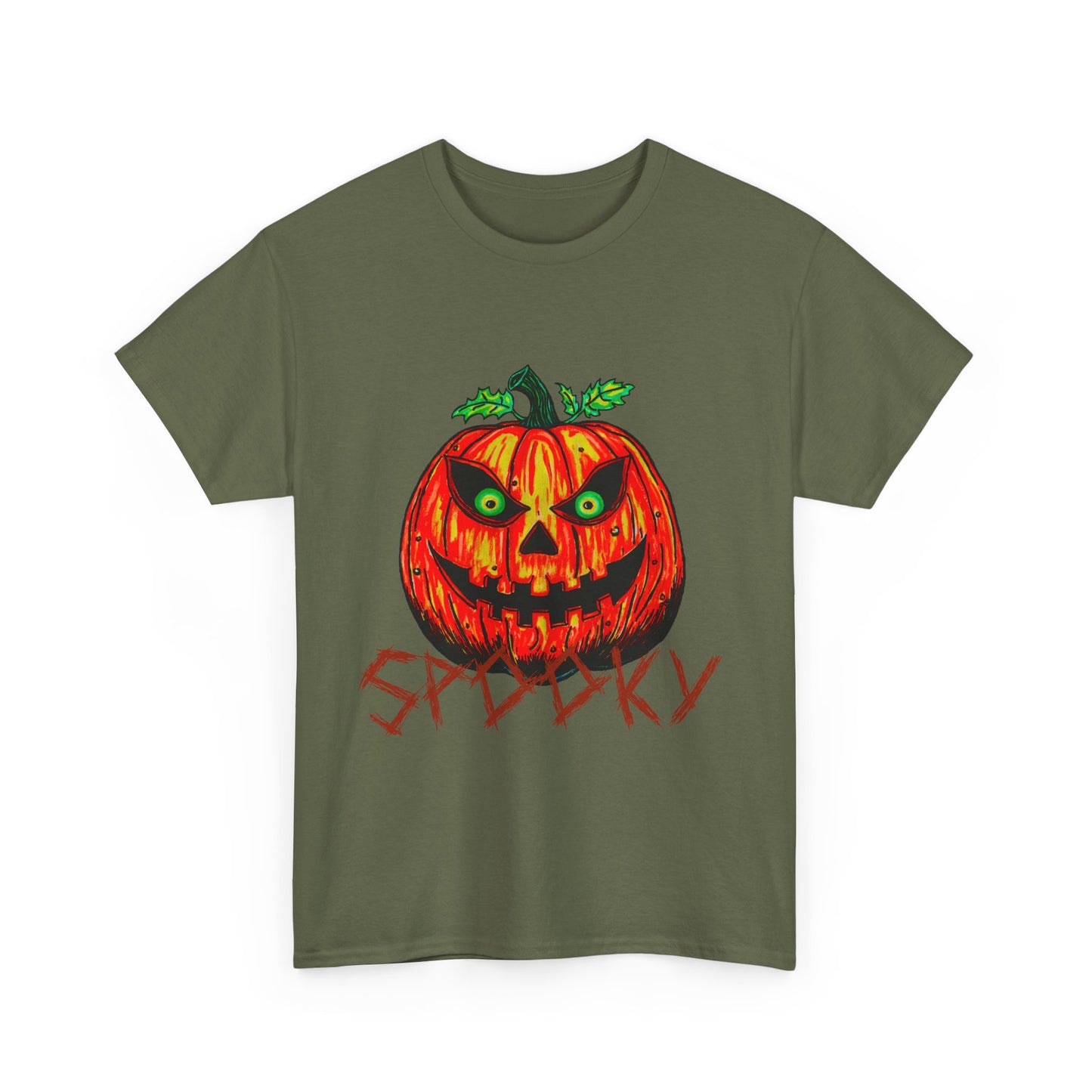 Spooky Jack-o-Lantern Unisex Heavy Cotton Tee