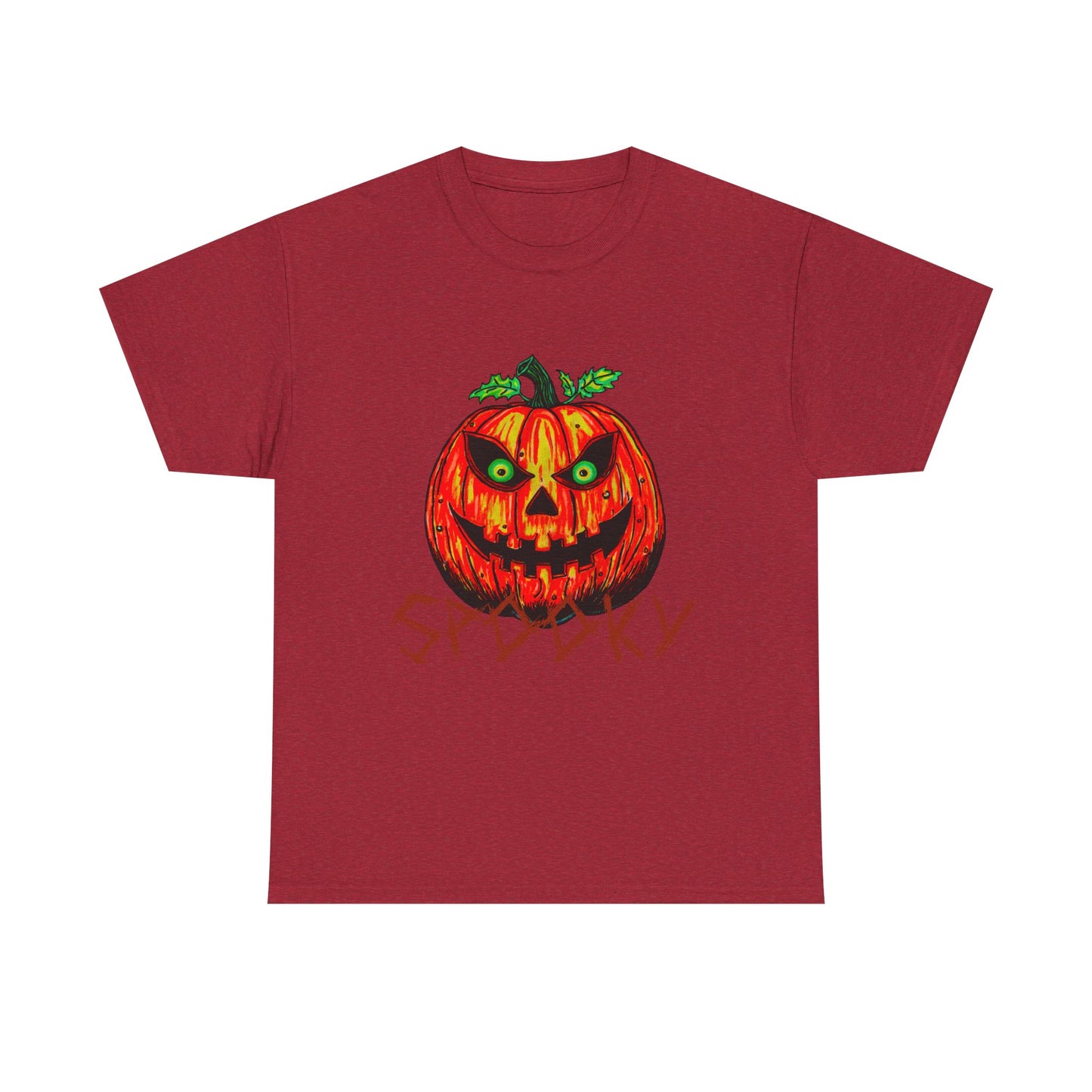 Spooky Jack-o-Lantern Unisex Heavy Cotton Tee