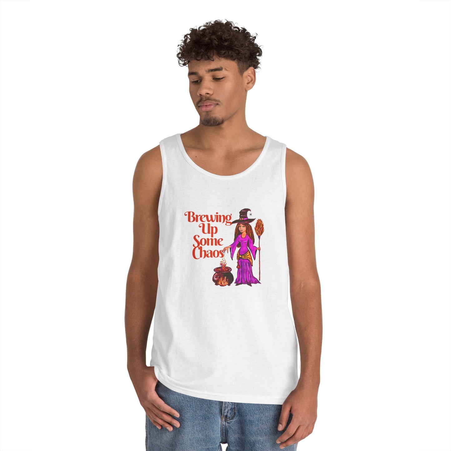 Brewing Up Some Chaos Unisex Heavy Cotton Tank Top
