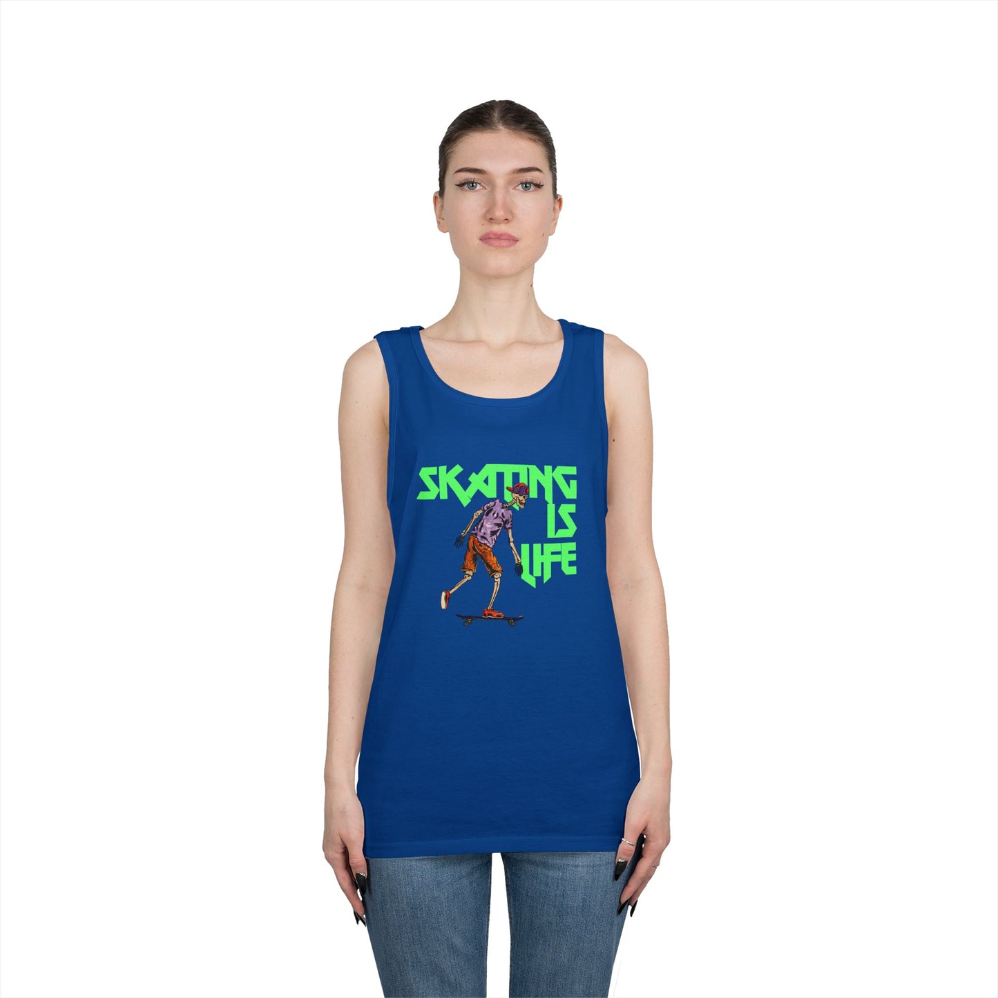 Skating is Life Unisex Heavy Cotton Tank Top