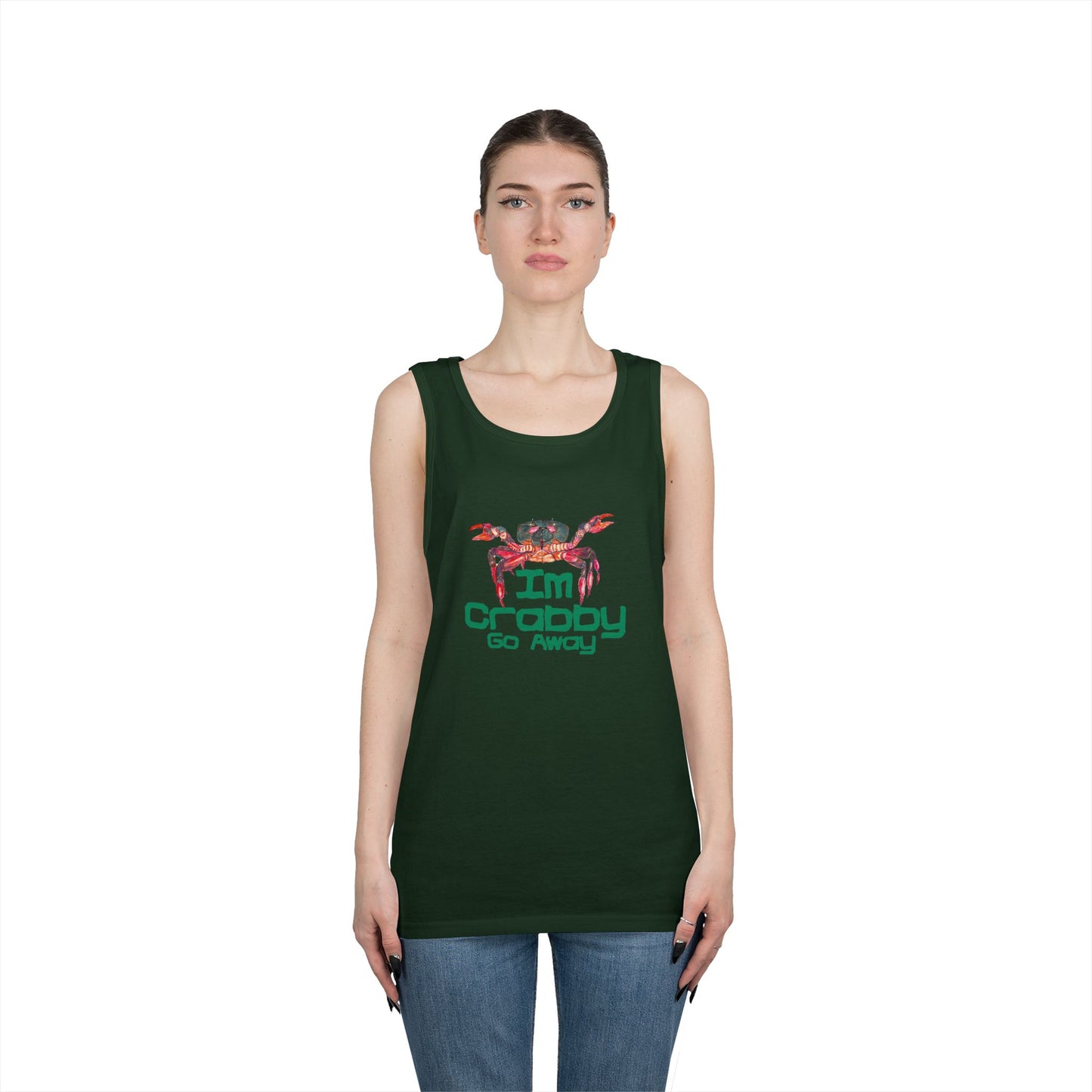 I'm Crabby Go Away Unisex Heavy Cotton Tank Top