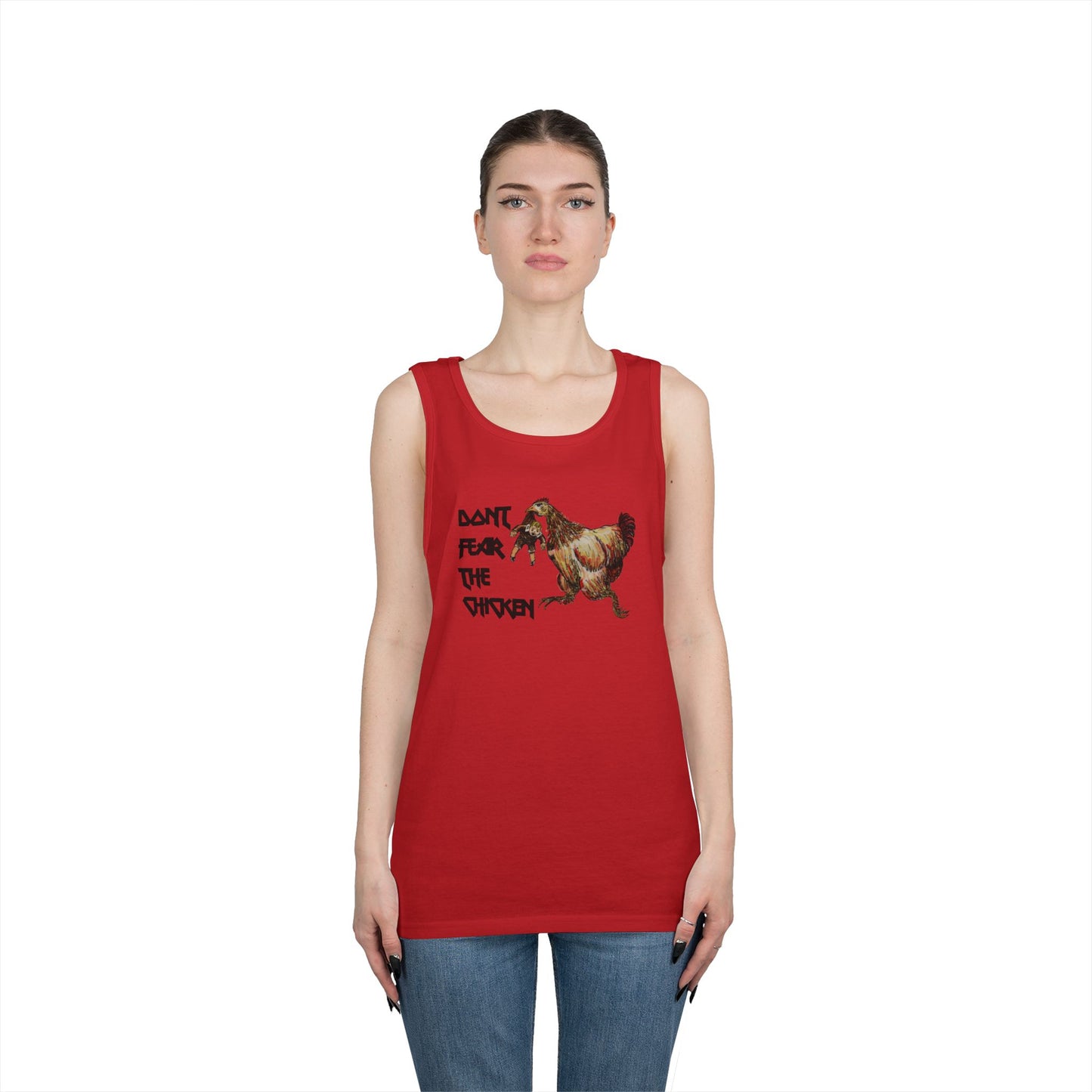 Don't Fear the Chicken Unisex Heavy Cotton Tank Top