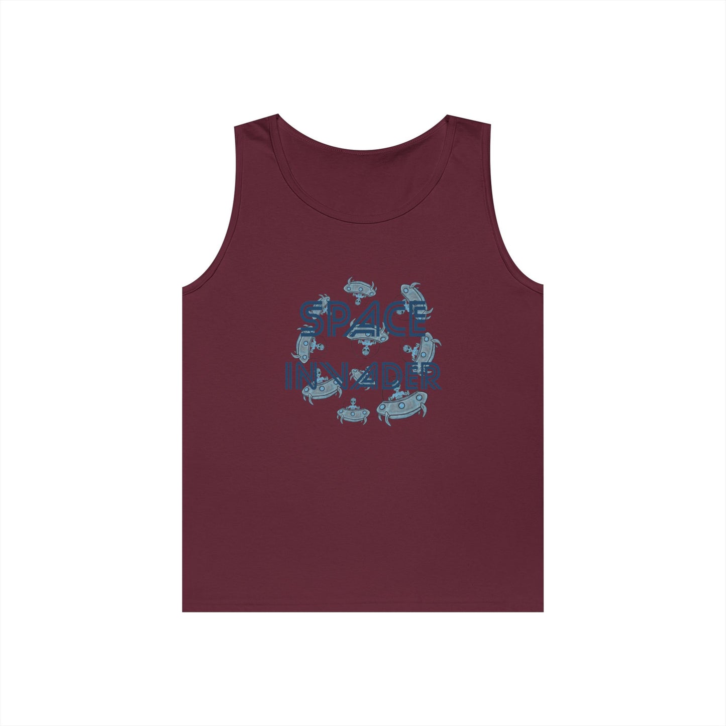 Space Invader Unisex Heavy Cotton Tank Top
