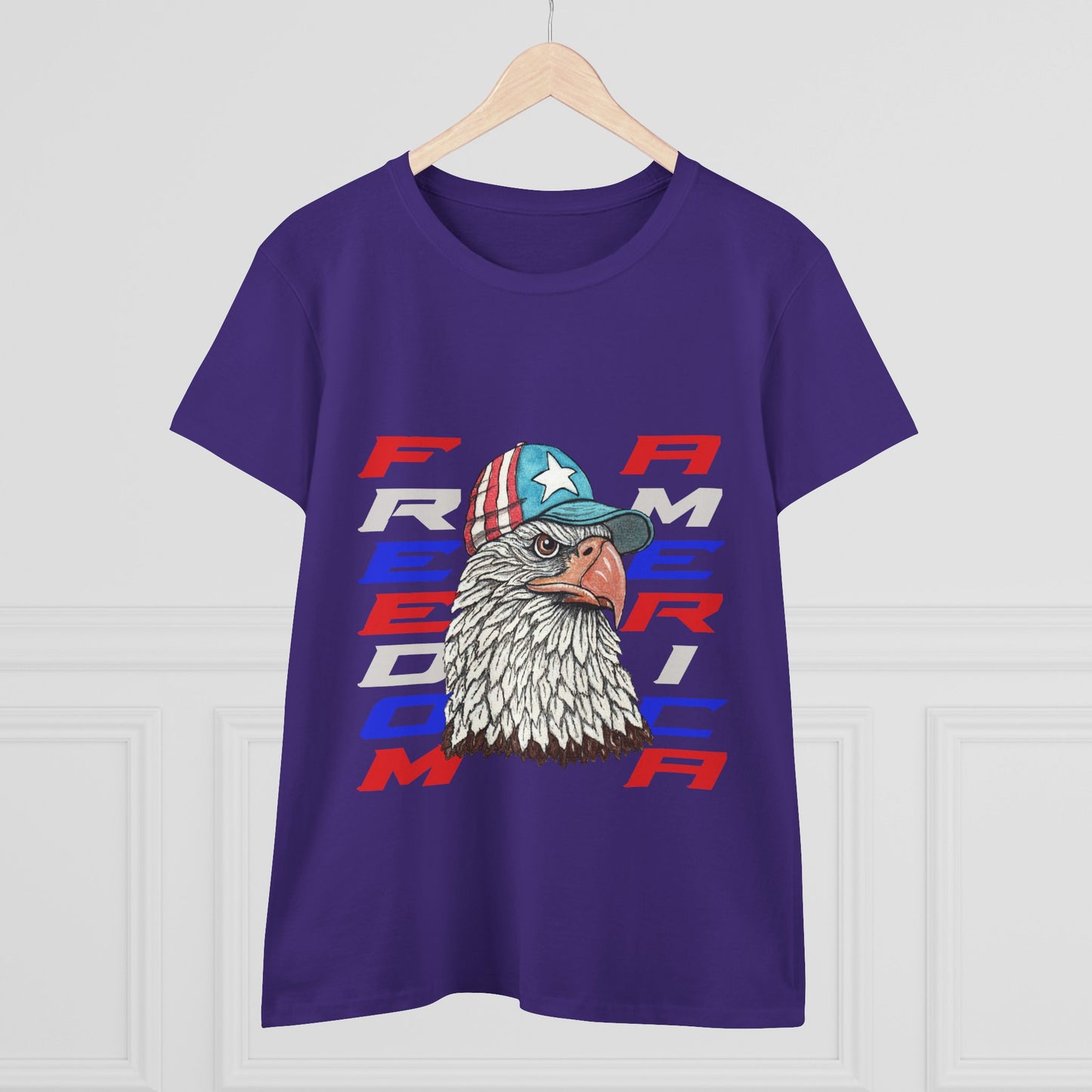 Freedom America Women's Midweight Cotton Tee