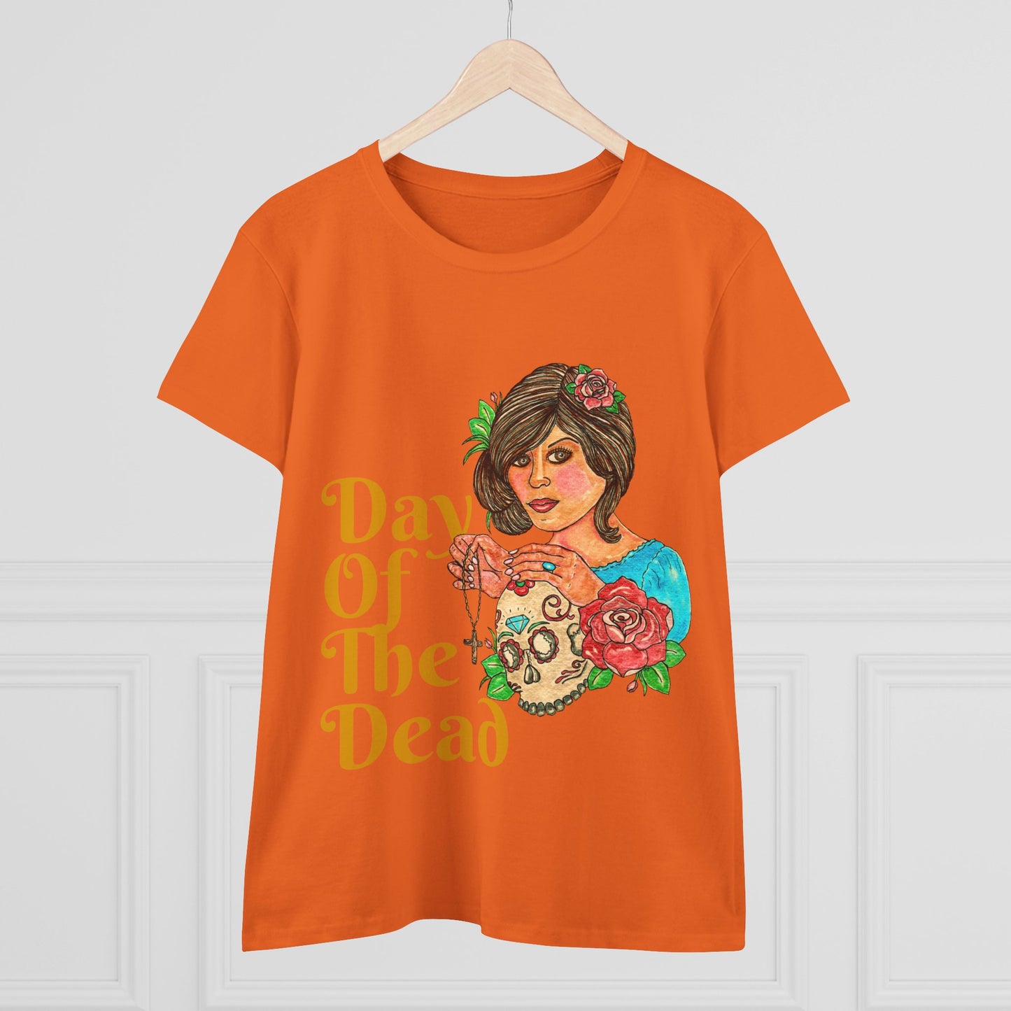 Day of the Dead Women's Midweight Cotton Tee