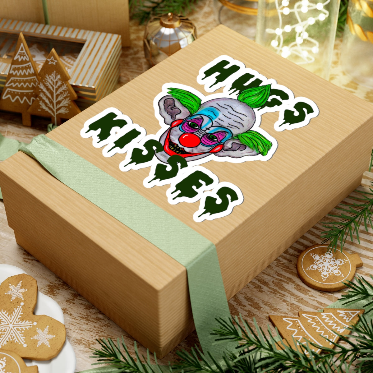 Hugs Kisses Kiss-Cut Stickers