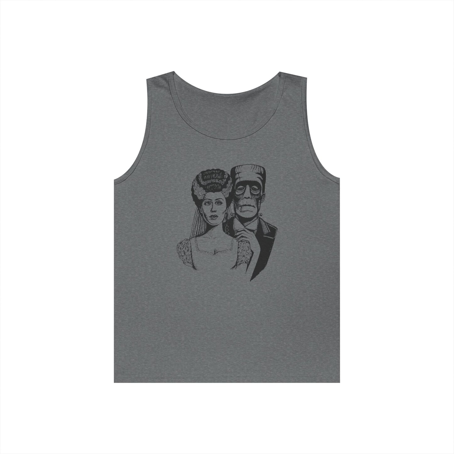 Frankenstein and Bride Unisex Heavy Cotton Tank Top