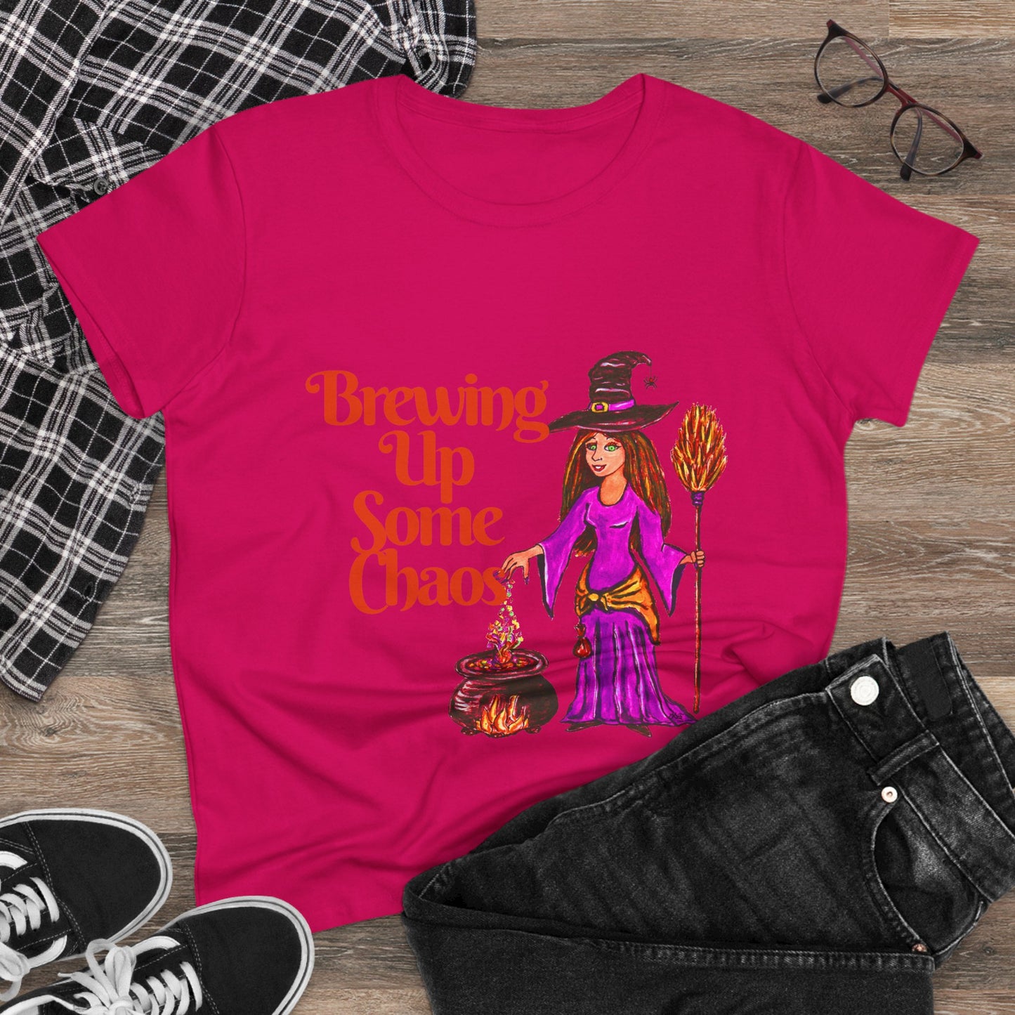 Brewing Up Some Chaos Women's Midweight Cotton Tee