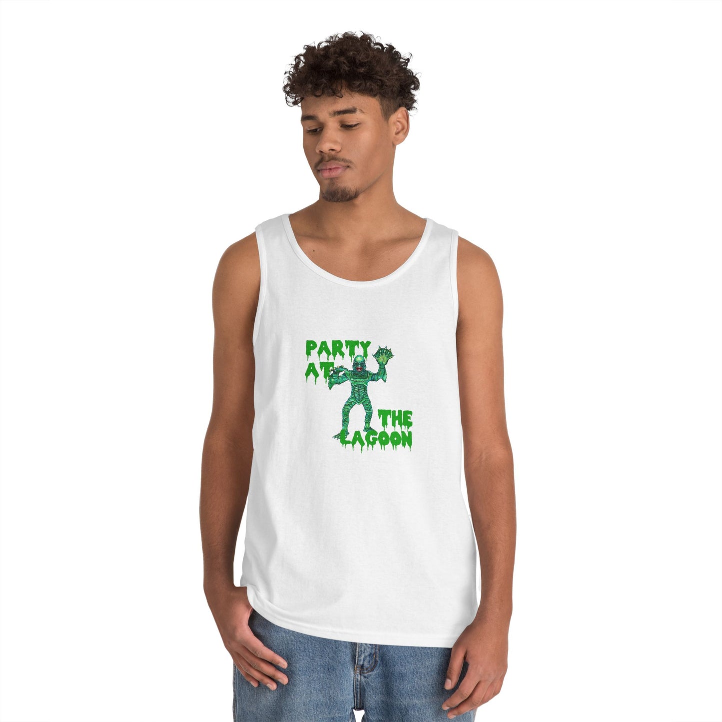 Party at the Lagoon Unisex Heavy Cotton Tank Top