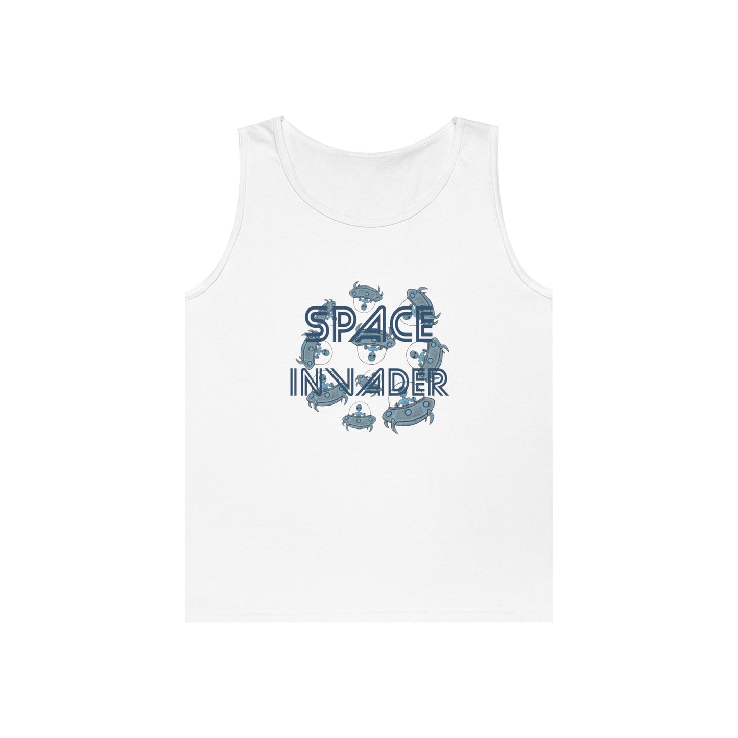 Space Invader Unisex Heavy Cotton Tank Top