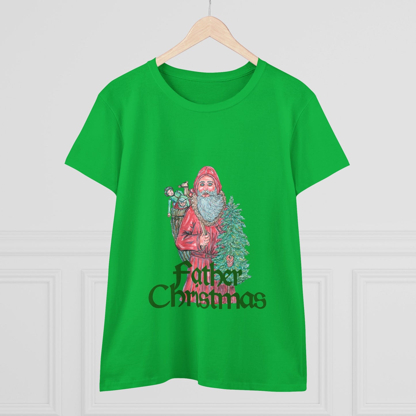 Father Christmas Women's Midweight Cotton Tee
